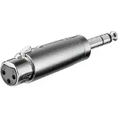 Goobay 27514 - XLR naar 6,35 mm jackplug - Aluminium RVS