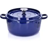 DUKA Gietijzeren Pan 4,2L Donkerblauw - Oven & Inductie Geschikt