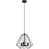 Eglo Zwarte draadlamp Tarle Ø 44,5