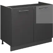 Vicco Wastafelkast Fame-Line Antraciet Hoogglans/Antraciet 100 cm zonder werkblad, Model 61596