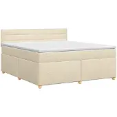 vidaXL Boxspringbed met matras Crèmekleurig 140 x 200 cm Stof