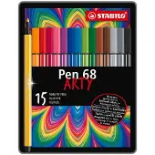 Stabilo Filzstifte Pen 68 15er Metalletui