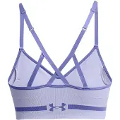 Under Armour Lage, lange sportbeha voor dames (Paars)