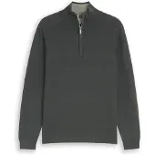 Tom Tailor Basic trui zip olijf