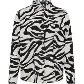 Ichi Blouse 'LINNO' ecru / zwart