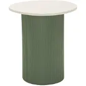 Mauro Ferretti Bijzettafeltje, kunstmarmer, 40x42x45 cm, groen/wit, , Frankfurt Marble