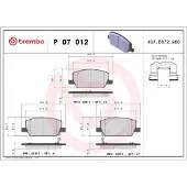 Brembo P 07 012 Remblokken