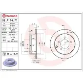 Brembo 08.A114.71 Remschijf