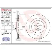 Brembo 09.D070.23 Remschijf