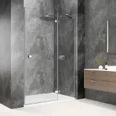 Polysan Globe nisdeur met vast paneel 110cm helder glas rechts chroom