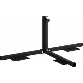 vidaXL Half Parasol Basis Frame Zwart Staal for 32-38 mm Pole