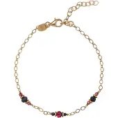 Alisia AL5233.01.000 GOLD-PLATED ARMBAND MET GRANAAT EN SAFFIER 1 STUK