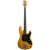 Duesenberg Alliance Chris Chaney Bass Gold Sparkle elektrische basgitaar met gigbag