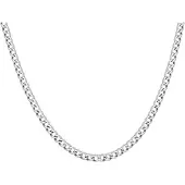 Lucardi Heren Ketting gourmet schakel - Echt Zilver - Ketting - Vaderdag Cadeautje - 45 cm - Zilverkleurig