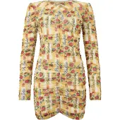 Philipp Plein Wrinkled Tulle Mini Dress Gelato