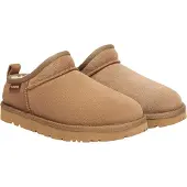 EVER AU Platte suède pantoffels voor dames (Kastanje)