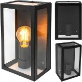 MasterLed Wandlamp buiten E27 LED IP44 Glas Zwart – Modern & Weerbestendig