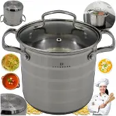 Edenberg Hoge Pan 3L RVS met Deksel - Inductie & Vaatwasserbestendig