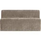 Woood Mojo Base Eetbank 164 cm Rugleuning - Rib - Donkerzand