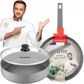 Florina Pierre Frituurpan 28cm Aluminium met Deksel