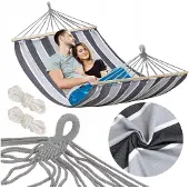 Domarex XXL Dubbele Hangmat 290x150cm - Comfortabel en duurzaam katoen