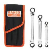 Bahco S4RM/3T S4RM/3T Steek-ringratelsleutelset 3-delig Sleutelbreedte (metrisch) 8 - 19 mm