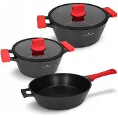 Zwieger Obsidiaan Pannenset 5-delig - Aluminium, Antiaanbaklaag