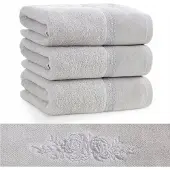 Eurofirany Luxe Zilveren Badhanddoek 70x140 cm - 100% Katoen