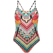 Zoggs Dames Starback All-Over Print Eénstuk Badpak (Multikleur)