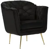 Mauro Ferretti Fauteuil Budapest Armchair Black With Cushion 88×83×91 cm