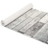 ANRO Badmat Houtlook Grijs 65x400cm Antislip Douchemat Afwasbaar Sneldrogend