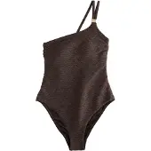 Mint Velvet Shaping-badpak donkerbruin