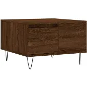 vidaXL Salontafel 55x55x36,5 cm bewerkt hout bruin eikenkleur