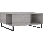 vidaXL Salontafel grijs Sonoma, 80x80x36,5 cm, houtvezel