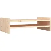 vidaXL Monitorstandaard 50x27x15 cm massief grenenhout