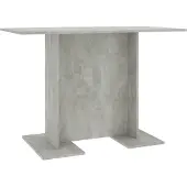 vidaXL Eettafel 110x60x75 cm bewerkt hout betongrijs