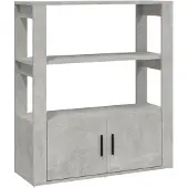 vidaXL Dressoir 80x30x90 cm bewerkt hout betongrijs