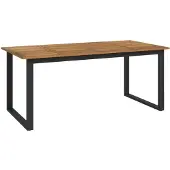 vidaXL Tuintafel met U-vormige poten 180x90x75 cm massief acaciahout
