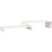 vidaXL Monitorstandaard (52-101)x22x14 cm massief grenenhout wit