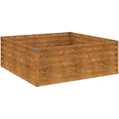 vidaXL Plantenbak verhoogd 100x100x36 cm cortenstaal
