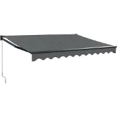vidaXL Uitschuifbare zonnescherm, antraciet, 3x2,5 m, stof en aluminium