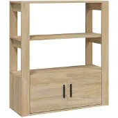vidaXL Dressoir 80x30x90 cm bewerkt hout sonoma eikenkleurig