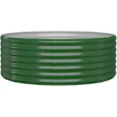 vidaXL Plantenbak 100x100x36 cm gegalvaniseerd staal groen