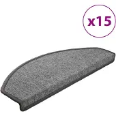 vidaXL Trapmatten 15 st 65x24x4 cm Donkergrijs Halfrond Groot