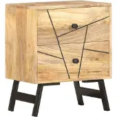 vidaXL Nachtkastje 40x30x50 cm massief mangohout