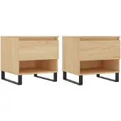 vidaXL Salontafels, 2 stuks, Sonoma-eikenlook, 50x46x50 cm, houtvezel