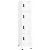 vidaXL Lockerkast 38x45x180 cm staal wit