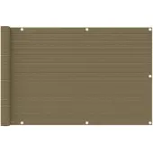 vidaXL Balkonscherm 90x500 cm HDPE taupe