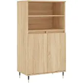 vidaXL Hoge kast 60x36x110 cm bewerkt hout sonoma eikenkleurig