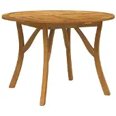 vidaXL Tuintafel, diameter 110 cm, massief acaciahout